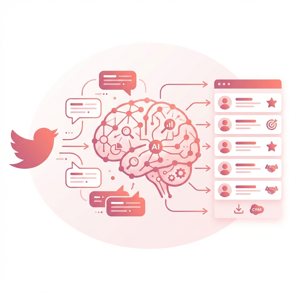 AI lead discovery from X/Twitter posts with purchase intent signals