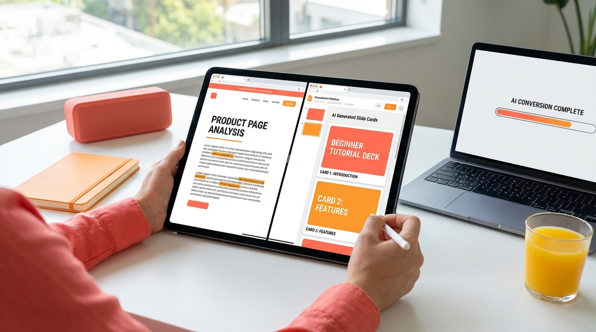 Product page analysis with felo-content-to-slides