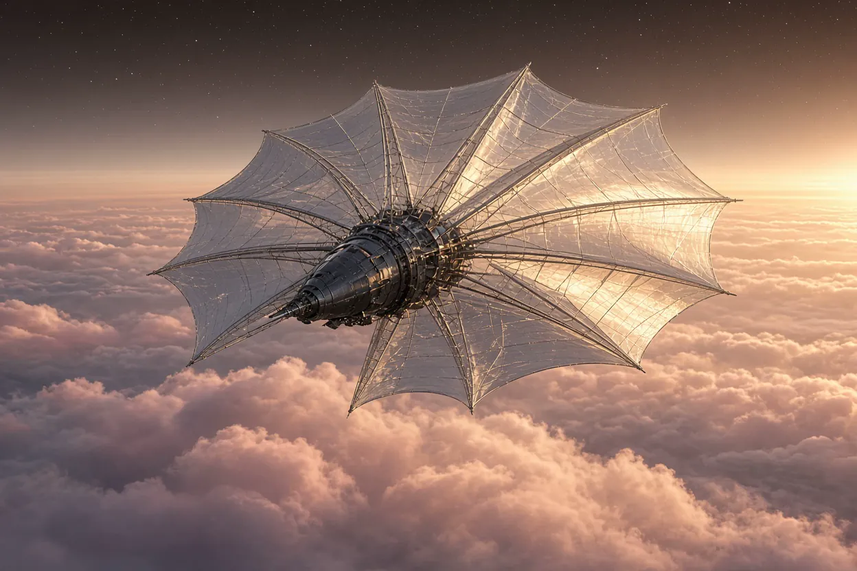 Solar sail concept scene