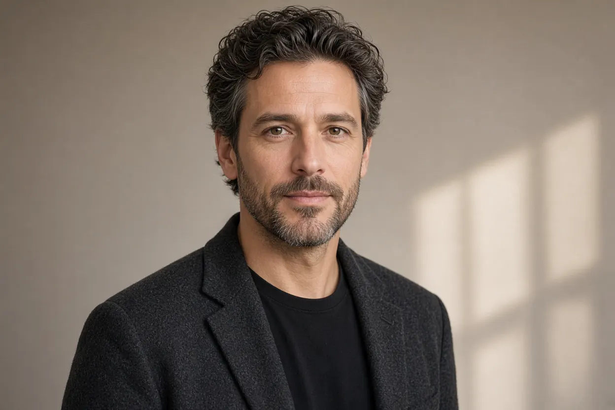 Professional portrait on a neutral studio background