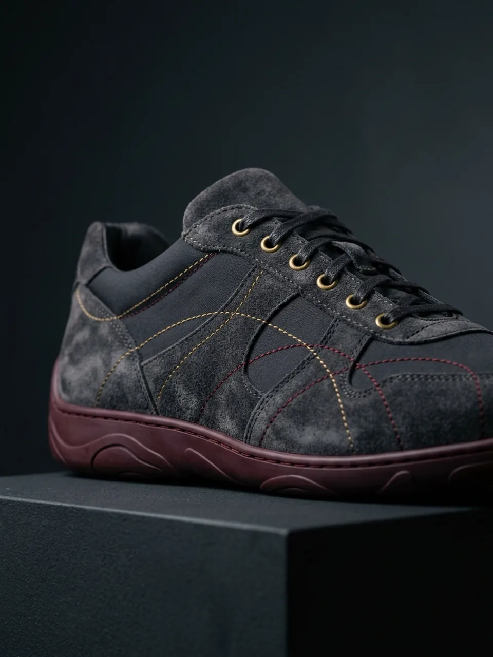 Concept sneaker design inspired by jazz, shot like a premium product, generated with Nano Banana 2.1