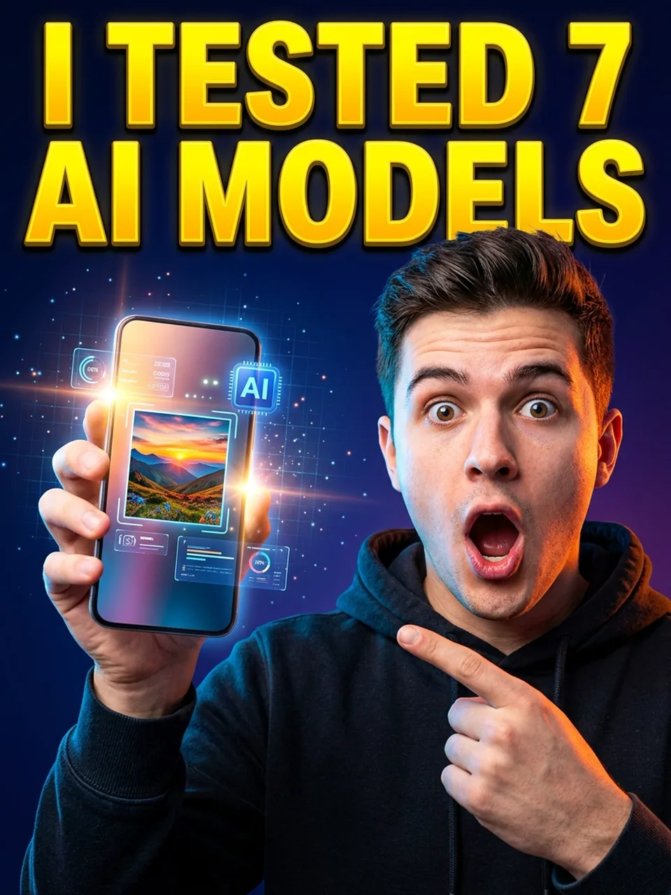 YouTube thumbnail with a shocked reviewer and bold headline text, generated with Nano Banana 2.1
