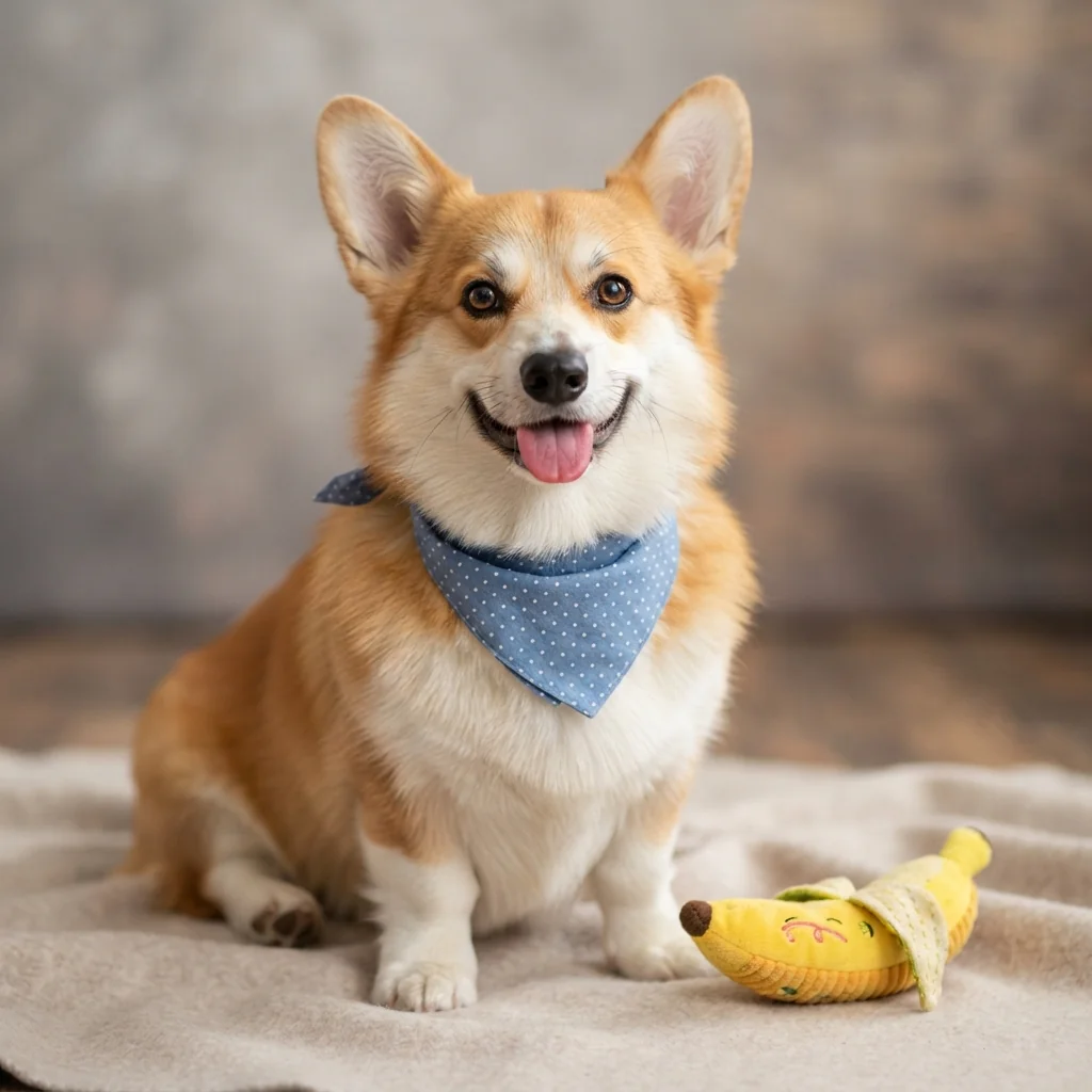 Corgi-Haustierporträt-Beispiel, generiert mit Nano Banana 2 Lite