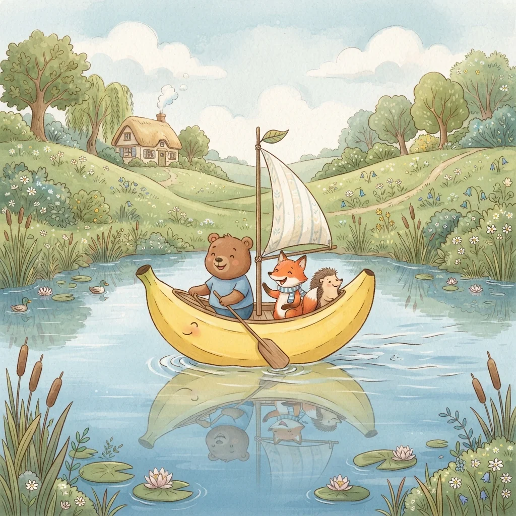 Kinderbuchillustrations-Beispiel, generiert mit Nano Banana 2 Lite