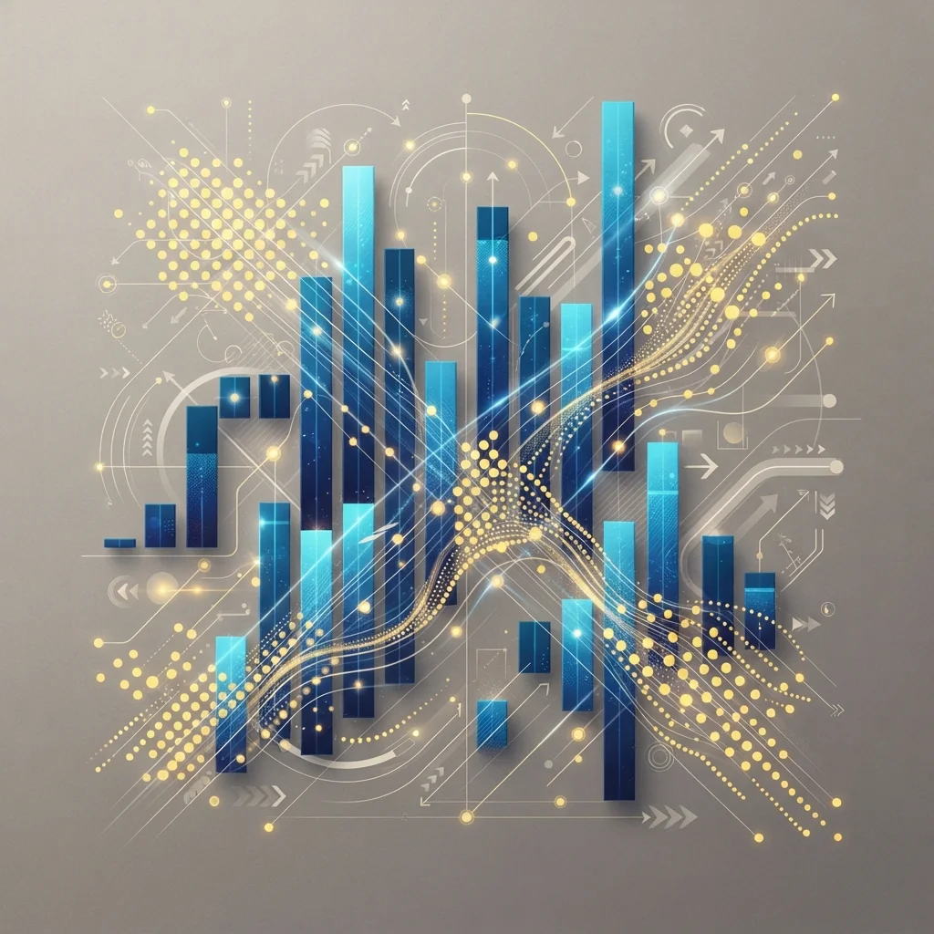 Abstraktes Datenvisual-Beispiel, generiert mit Nano Banana 2 Lite
