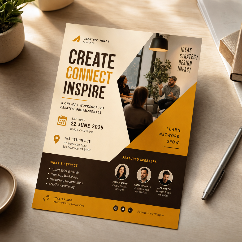 AI flyer generator example for an event flyer