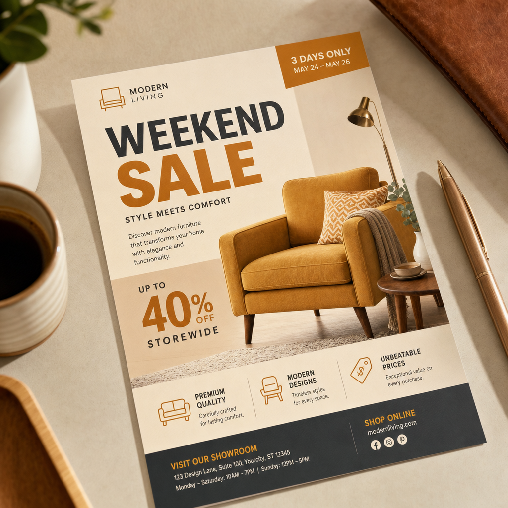 AI flyer generator example for a promotional flyer