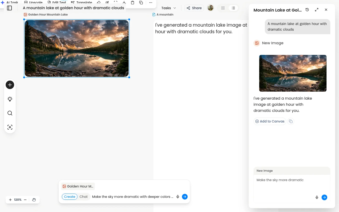 Felo AI Image natural language editing interface showing a text prompt being applied to a photo
