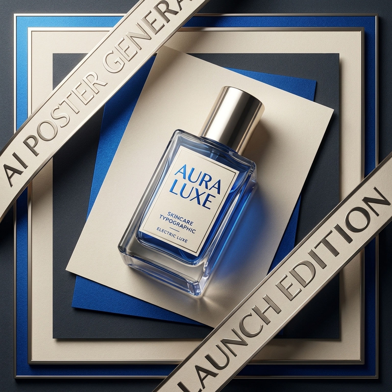 AI poster generator example for a product launch poster